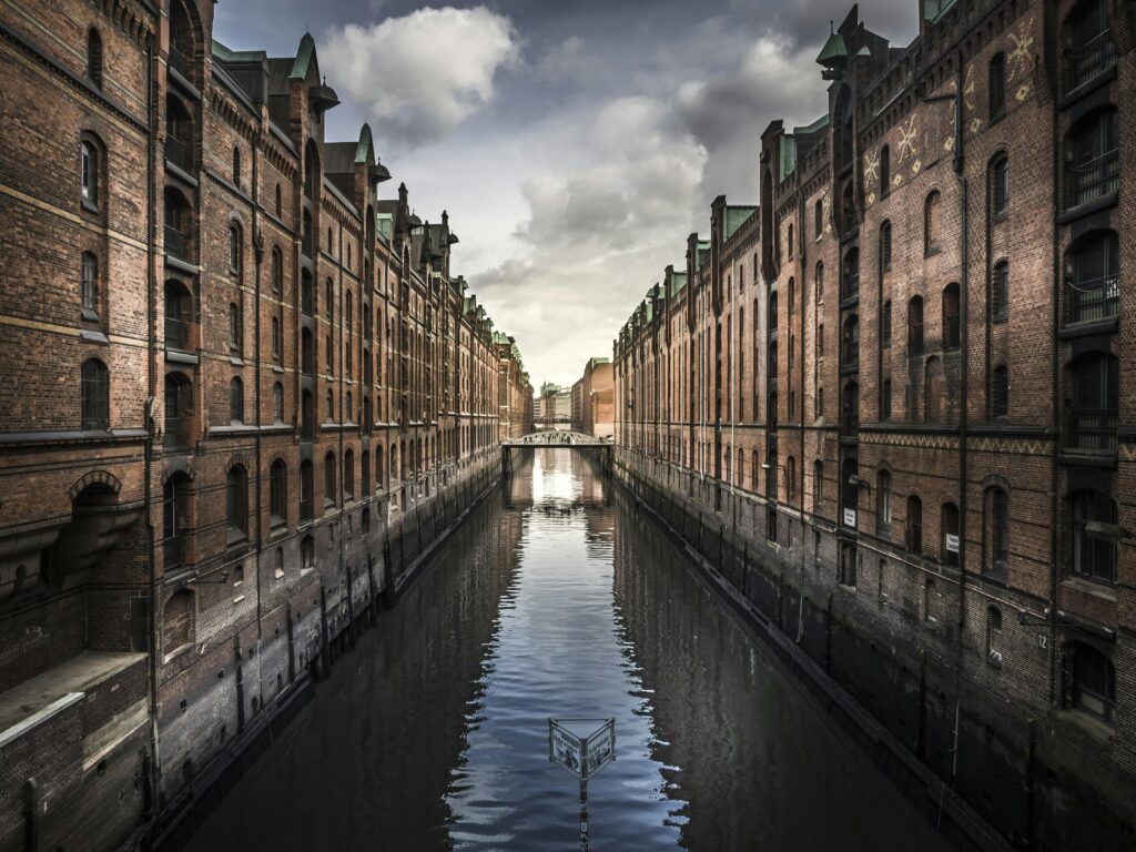 Die Speicherstadt in Hamburg am Tag